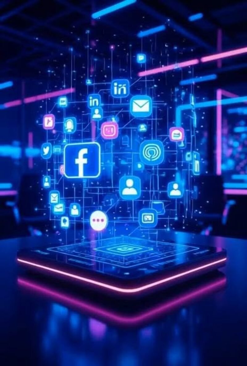 Facebook and Meta advertising network icons representing social media ads