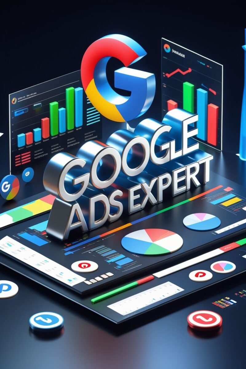Google Ads expert dashboard graphic representing local search advertising