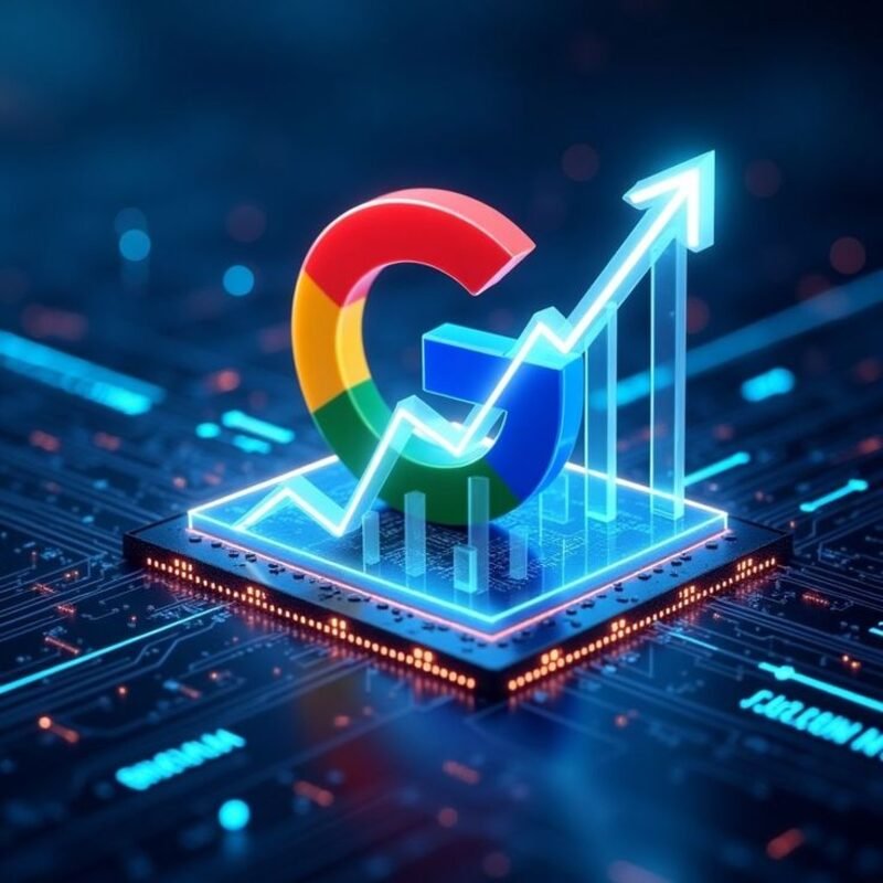 Google growth chart representing improved local search visibility